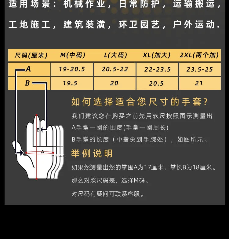 Man Work Gloves for Public Utilitiesfor Wood Gardening/Cutting/Construction/Motorcycle, Abrasion Resistant Leather Gloves