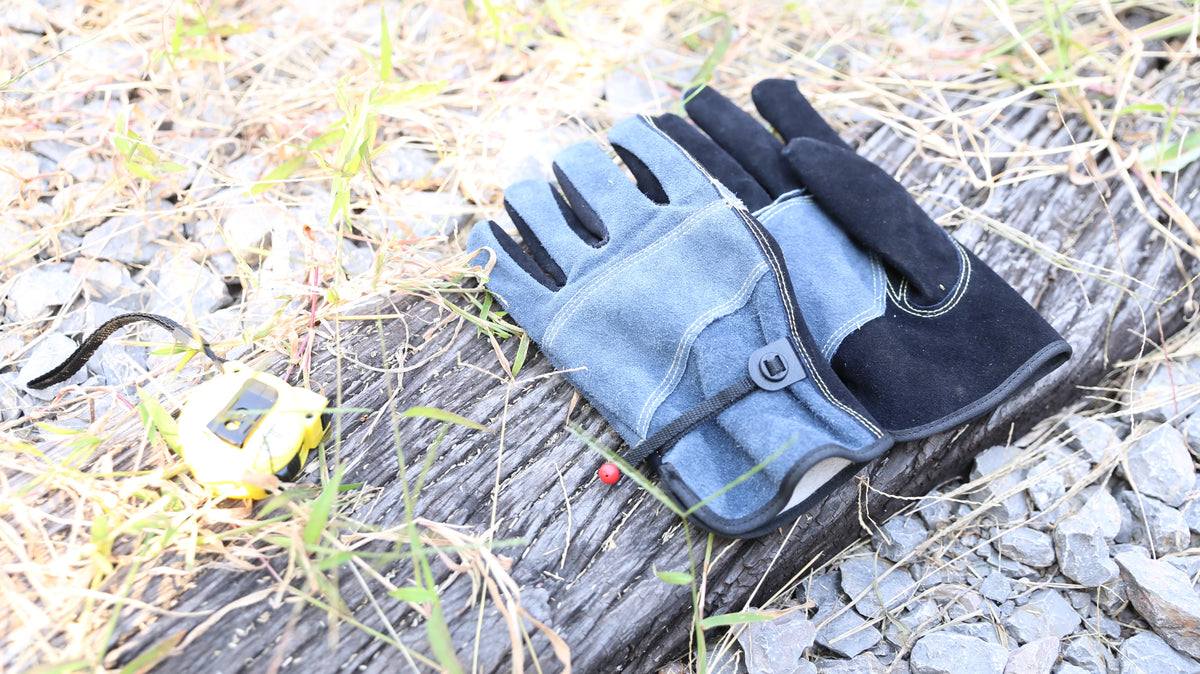 Cow Split Leather Work Gloves Adjustable Cuffs BBQ Wear Resistant Gardening Safety Protective Gloves