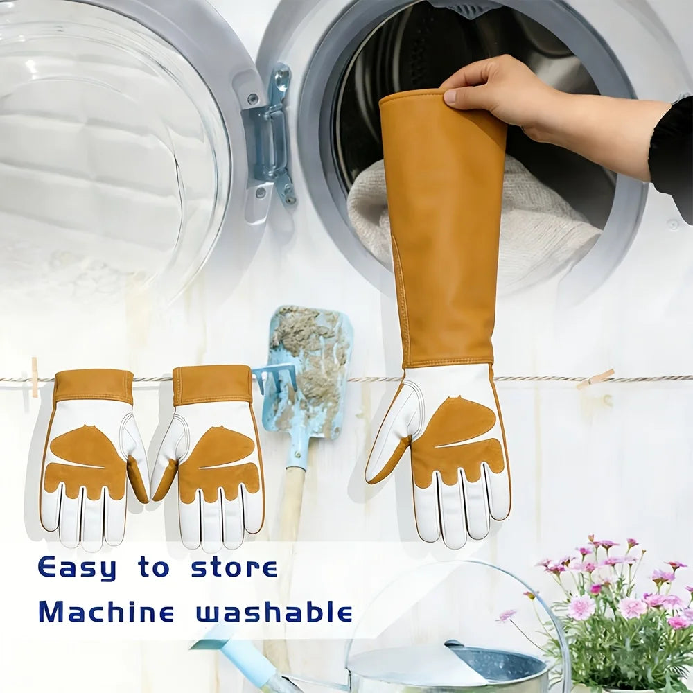 1 Pair of Durable Unisex Gardening Gloves, Reinforced Puncture-Resistant, Comfortable and Breathable, Suitable for Garden Pruning, Plant Care, Weeding, Farming, Outdoor Camping, and Everyday Garden Work. Available in Multiple