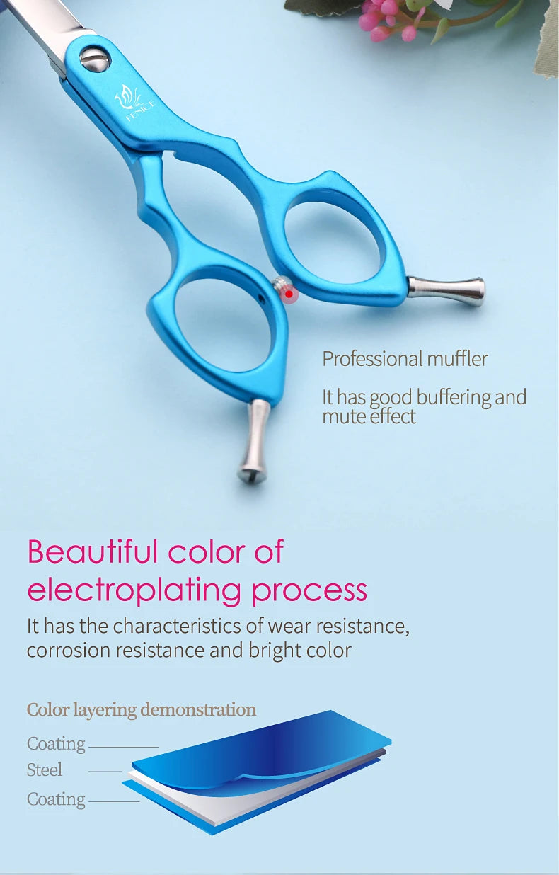 Fenice 6.0/6.5/7 Inch Professional Dog Grooming Scissors Curved Japan 440C Shear with High Quality Alloy Handle aseo de mascotas