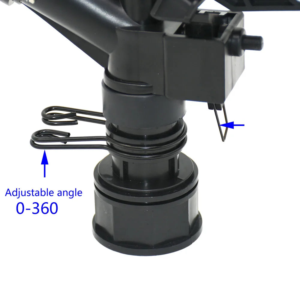 Garden Irrigation 1.5 Inch Female Thread Long Spray Distance Sprinkler With 4pcs Nozzles Head Big Covering Range Watering Gun