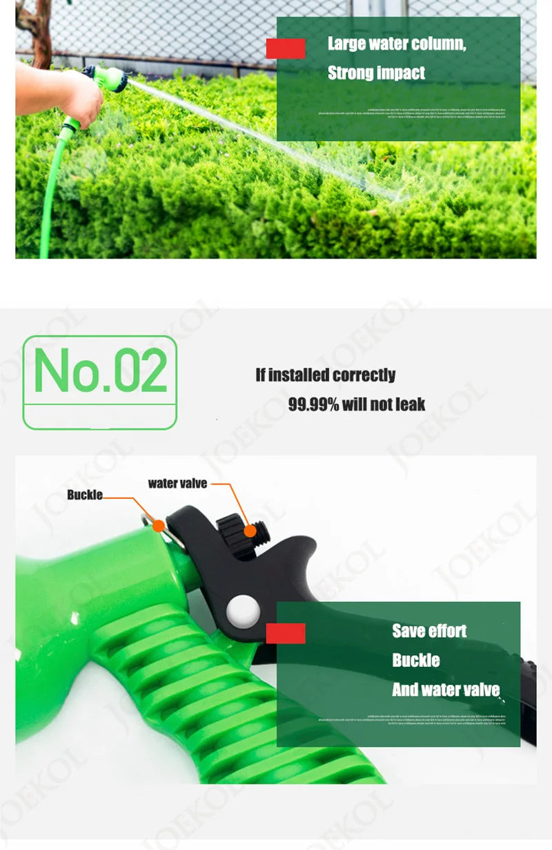High Quality 25Ft-200Ft Flexible Expandable Hose Magic Garden Water Hose Eu Hose Plastic Hoses Pipe With Spray Gun To Watering