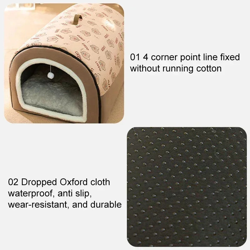 Hot Winter Warm Dog Removable Pet Dog Bed Cozy Pet Nest for Small Medium Dogs Cats Sleeping Bed Comfortable Pet House Supplies