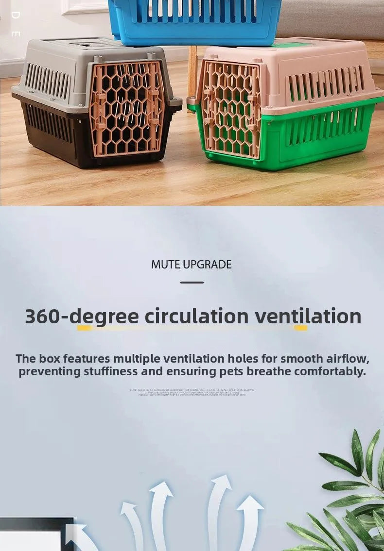 Portable Pet Air Shipping Cage Carrier  Carrier Space Module Travel Dog Car Cargo Small Breed Pet Transport Kennel Cage