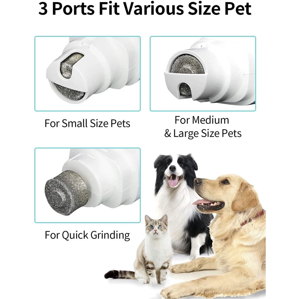 Electric Pet Nail Grinder Painless Paws Grooming and Smoothing Cat Nail Grinder 2-Speed for Small Medium Large Dogs Cats