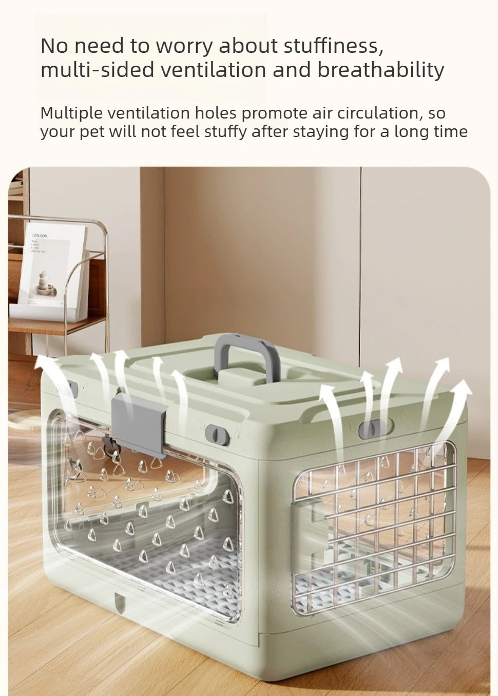 Portable Cat Carrier Pet Airline Crat Foldable Cat Kennel Dog Suitcase Outdoor Car Carry Box Dog Crate for Small Dog Pet Carrier