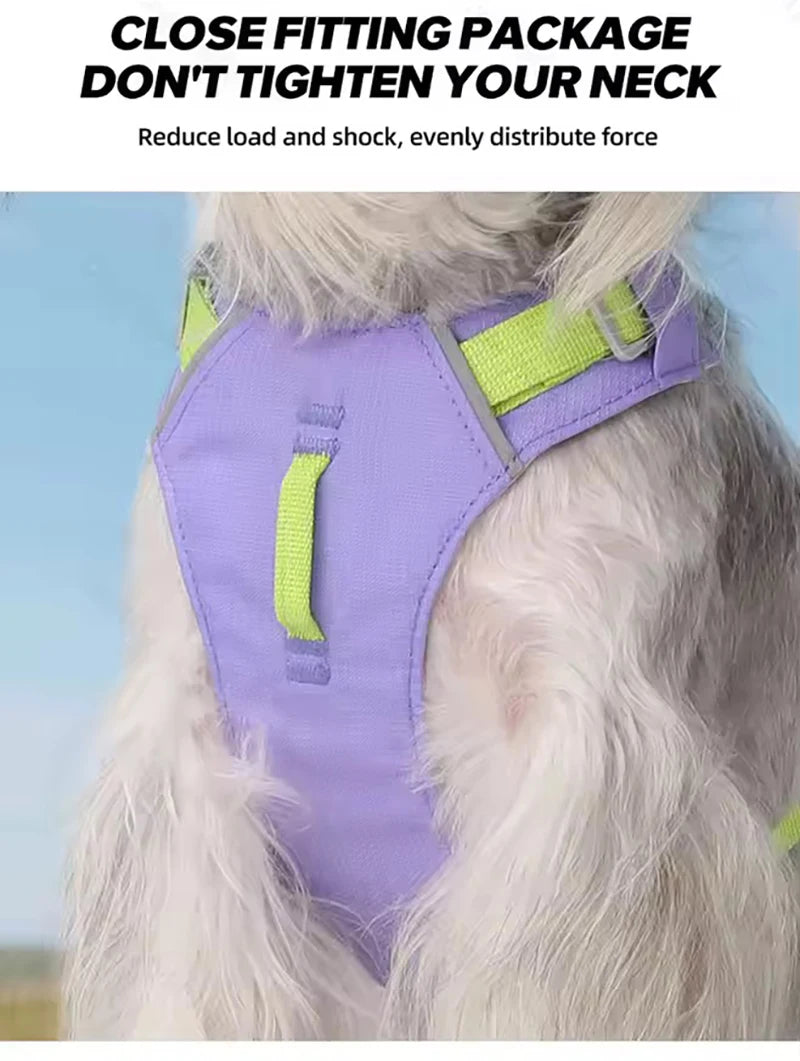 Pet Dog Harness Light Weight Reflective Dog Cat Chest Strap Belt  No Pull Soft Harness Vest Adjustable Outdoor Pets Harness