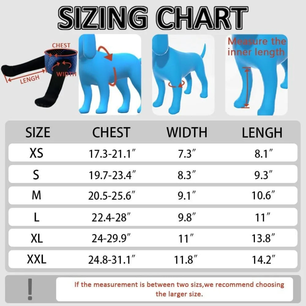 Dog Joint Protector,Front Leg Braces,Breathable Fabric Anti-chew,With Adjustable Paw Supports,Help Better Recovery ACL,XS-XXL