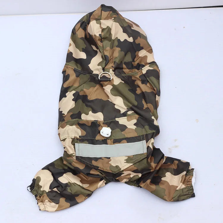 Dog Raincoat Waterproof Puppy Clothes Breathable Pet Raincoat Hooded Rain Jacket with D-ring For Small Dogs Outdoor Pet Supplies