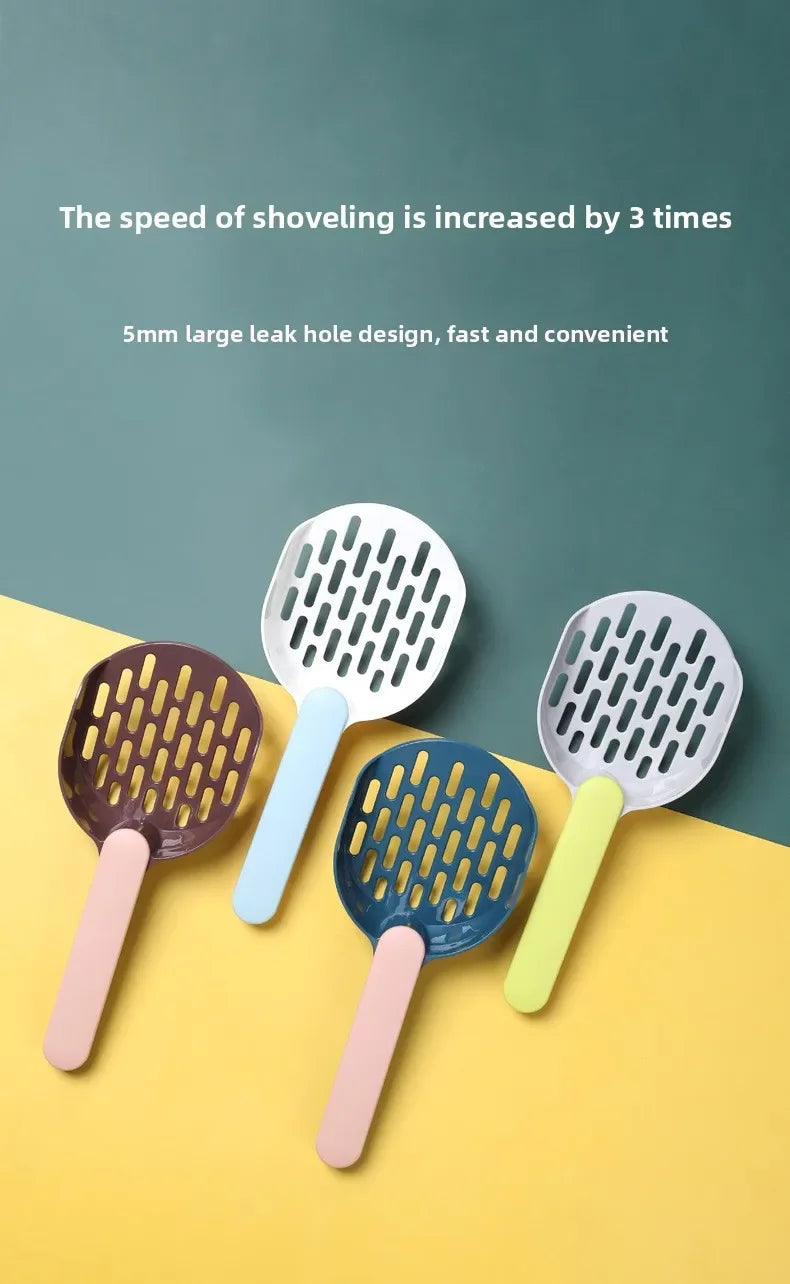 Pet litter scoop set specialized cat litter filter matching base fine hole cat scoop cleaning pet supplies