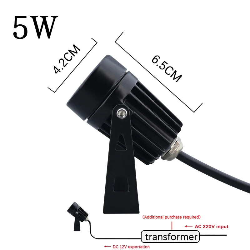 New LED Lawn Lamp COB Light 5W10W20W25W AC110V 220V Outdoor Waterproof Pathway Garden Spot Bulb Decor Landscape Lighting DC12V