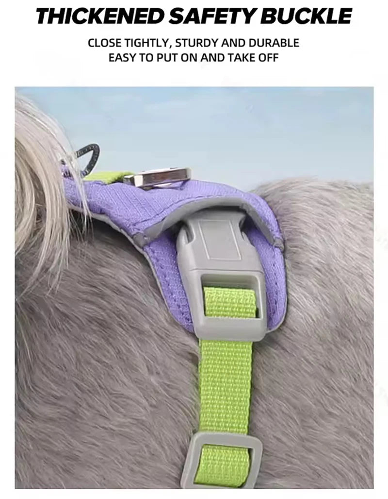 Pet Dog Harness Light Weight Reflective Dog Cat Chest Strap Belt  No Pull Soft Harness Vest Adjustable Outdoor Pets Harness