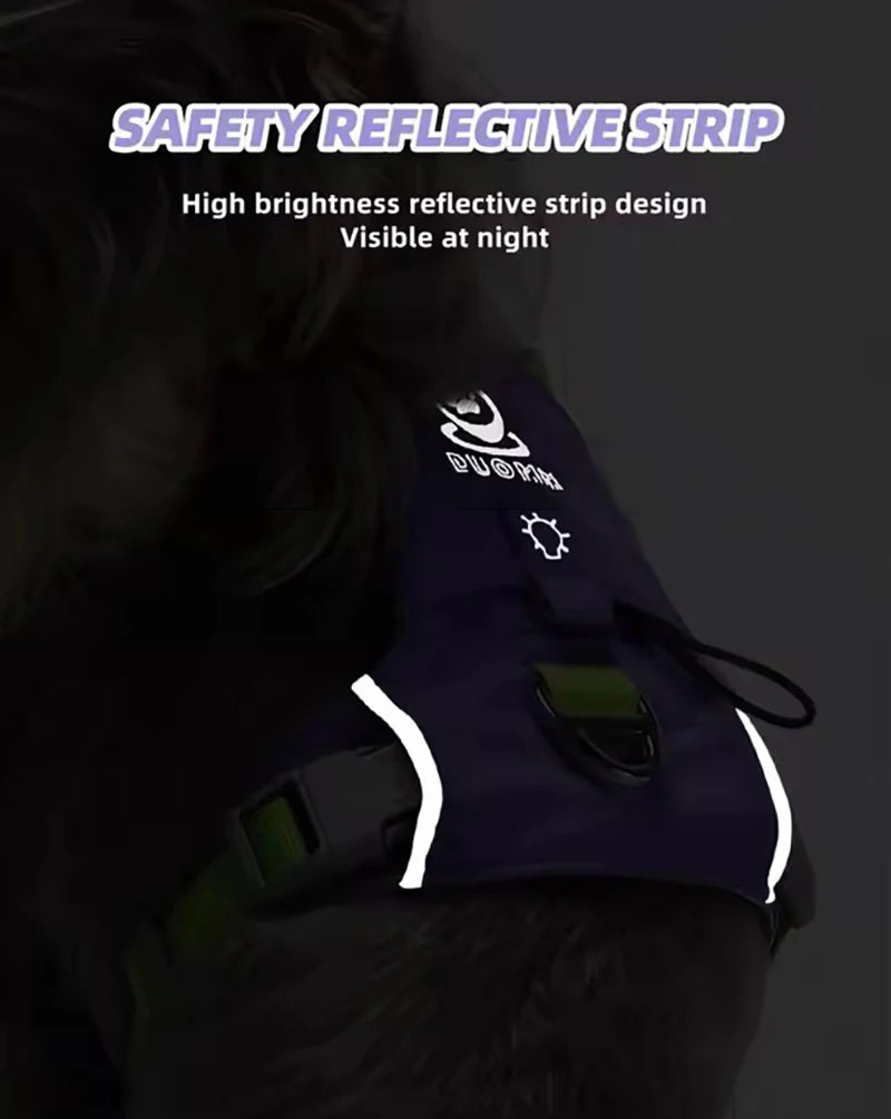 Pet Dog Harness Light Weight Reflective Dog Cat Chest Strap Belt  No Pull Soft Harness Vest Adjustable Outdoor Pets Harness