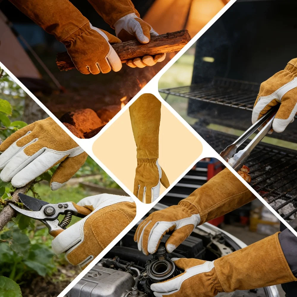 1 Pair of Durable Unisex Gardening Gloves, Reinforced Puncture-Resistant, Comfortable and Breathable, Suitable for Garden Pruning, Plant Care, Weeding, Farming, Outdoor Camping, and Everyday Garden Work. Available in Multiple
