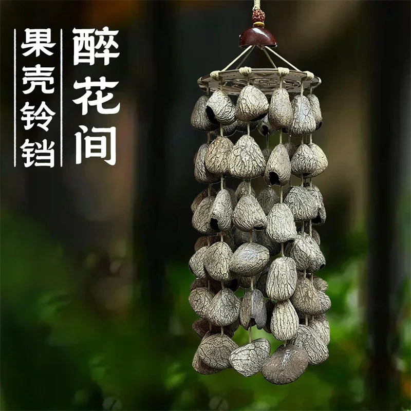 Natural Indonesian Seed Shell Hand Bell Wind Chime For Meditation Sound Therapy Yoga Altar Home Decor Boho Gift For Women