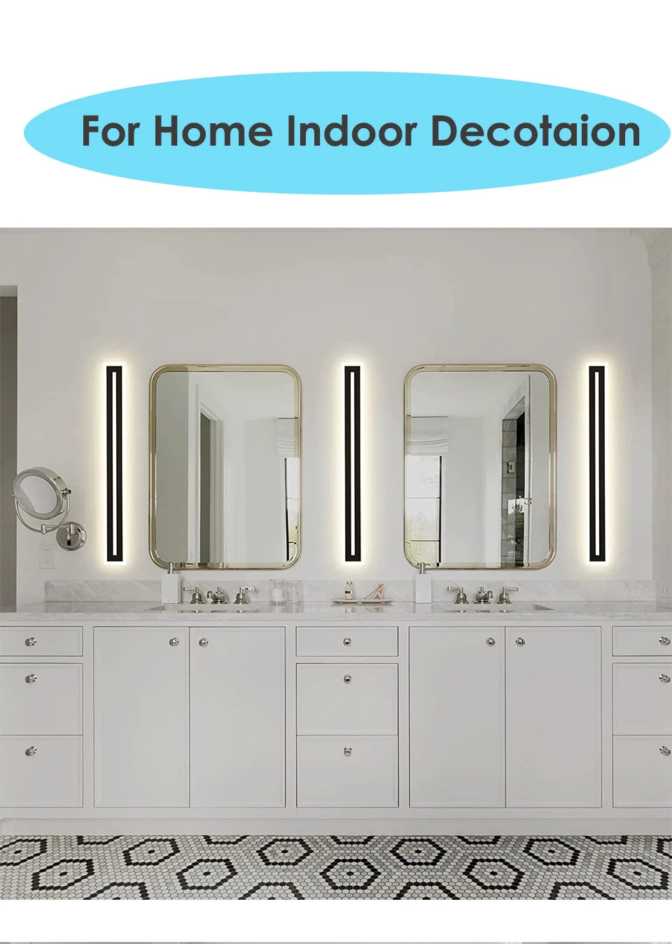 LED Long Wall Lamp Outdoor Waterproof IP65 Lighting Fixtures Aluminum Wall Mounted Garden Light for Porch Villa 110V 220V Sconce
