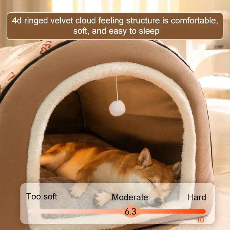 Hot Winter Warm Dog Removable Pet Dog Bed Cozy Pet Nest for Small Medium Dogs Cats Sleeping Bed Comfortable Pet House Supplies