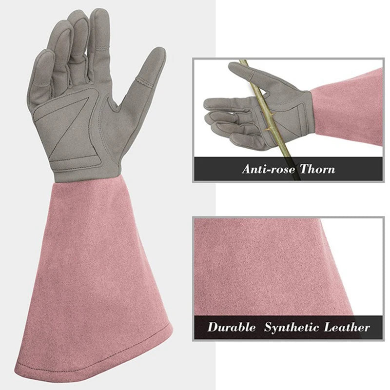 Professional Garden Rose Pruning Thorn-Proof Gloves Printed Gardening Trimming Labor Protection Long Gloves Hands Protector