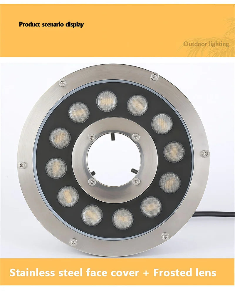 Fountain Light Colorful Underwater Light Waterfall Fountain LED Waterproof IP68 6W/9W/12W Swimming Pool Landscape Lamp 12V/24V