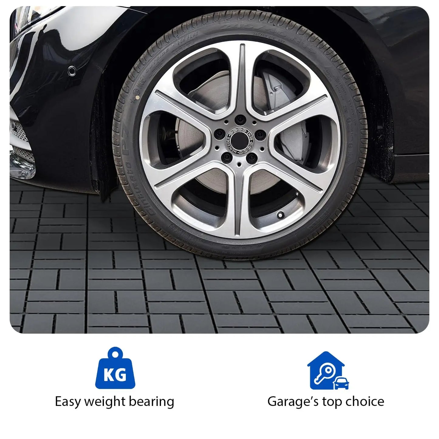 44-Piece Pack of Plastic Lock Floor Tiles, Lock Terrace Tiles, Ideal for Garden, Walkway, Balcony, Patio and Porch Decor