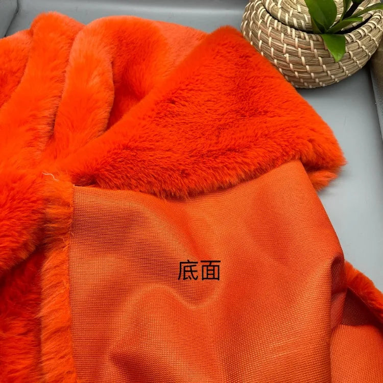 2cm Thick Imitation Otter Rabbit Long Plush Fabric for Encryption Doll Hair Counter Display Background Soft Cloth Sew Material