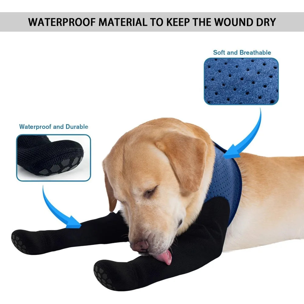 Dog Joint Protector,Front Leg Braces,Breathable Fabric Anti-chew,With Adjustable Paw Supports,Help Better Recovery ACL,XS-XXL