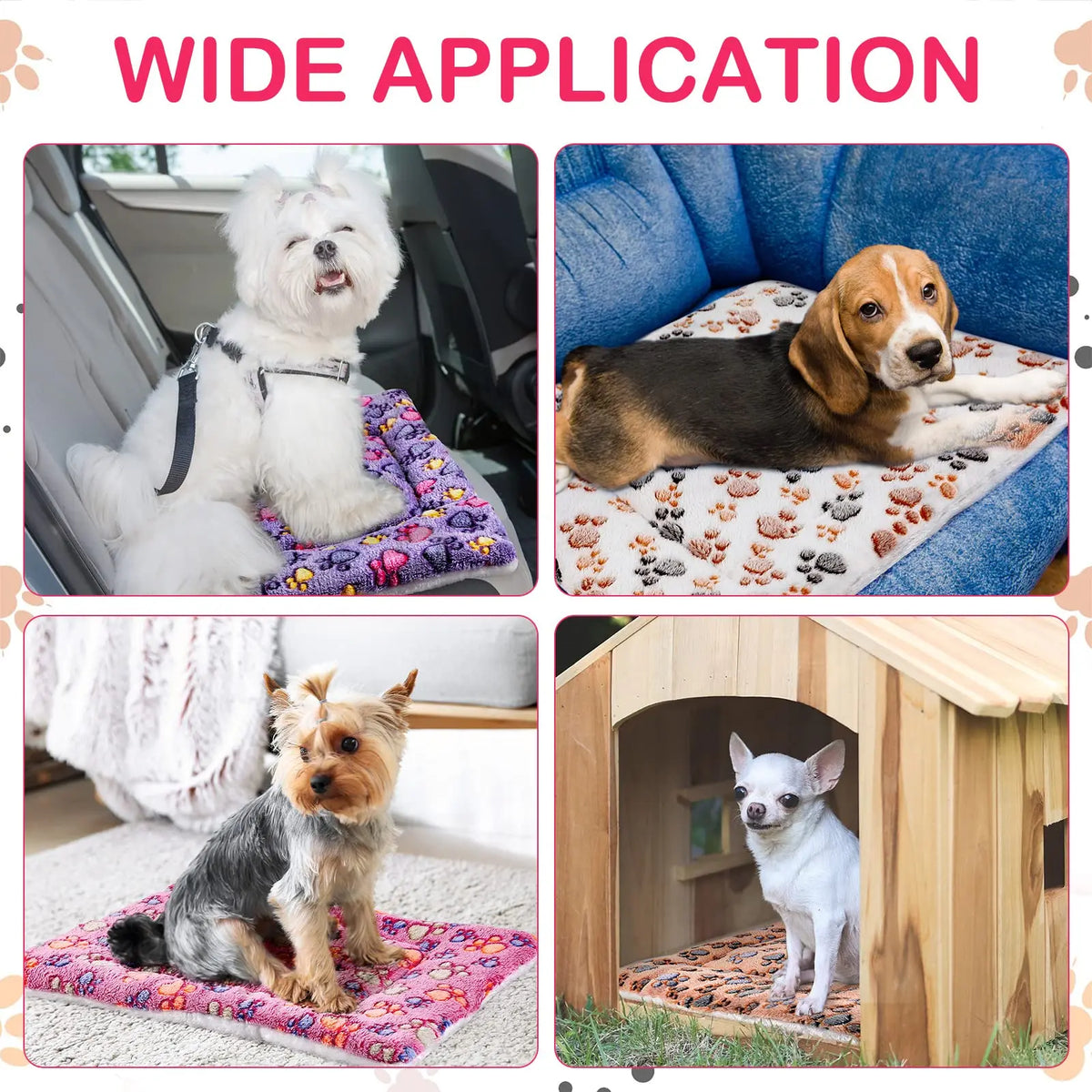 Pet Sleeping Mat Dog Bed Cat Litter Puppy Bed Dog Sofa Lovely Mattress Cushion for Small Large Dog Washable Blanket For Winter