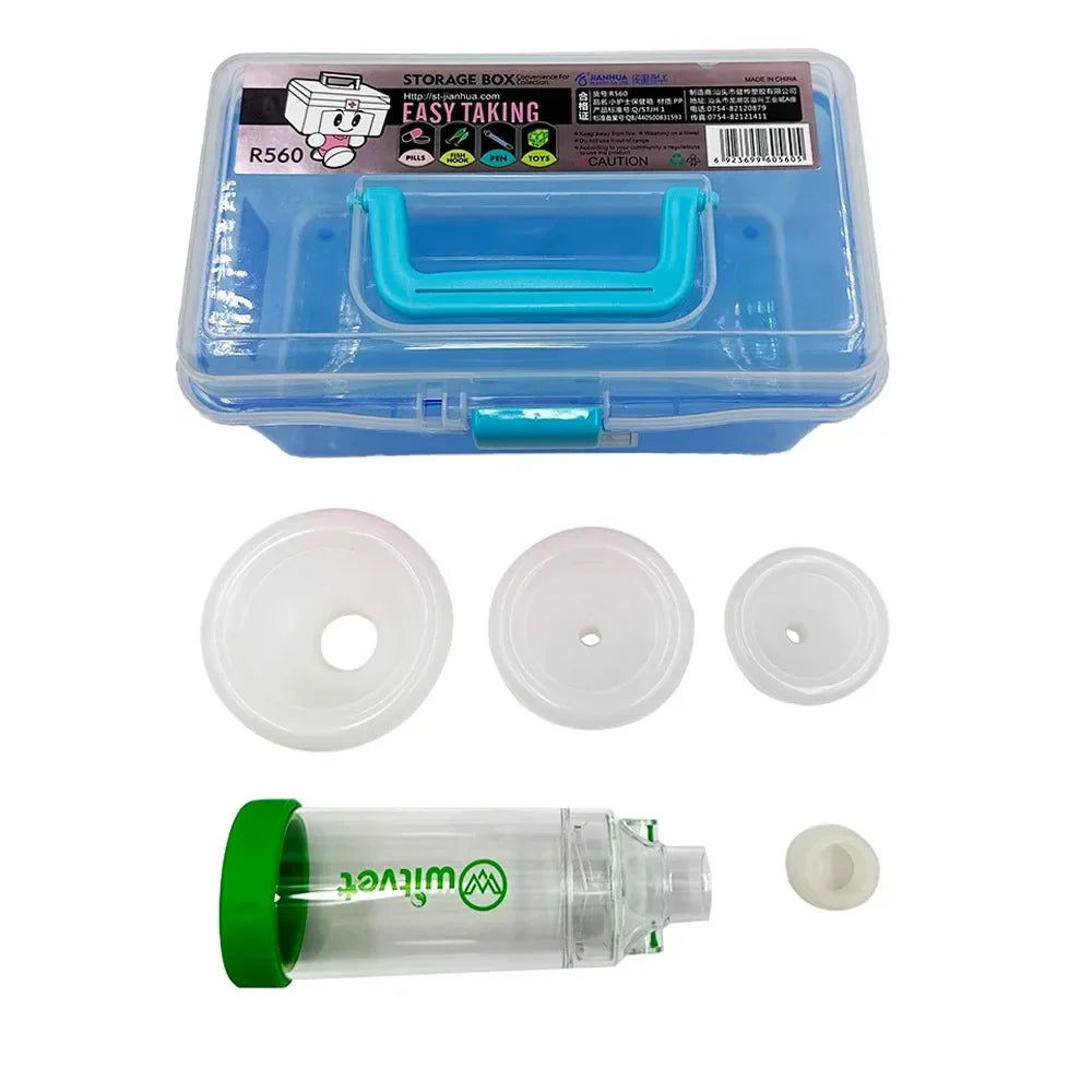 New Pet Feline Cat Dog Aerosol Storage Spacer Assist Inhalation Pump Nebulizer Manual Plastic Silicon Mask Animal