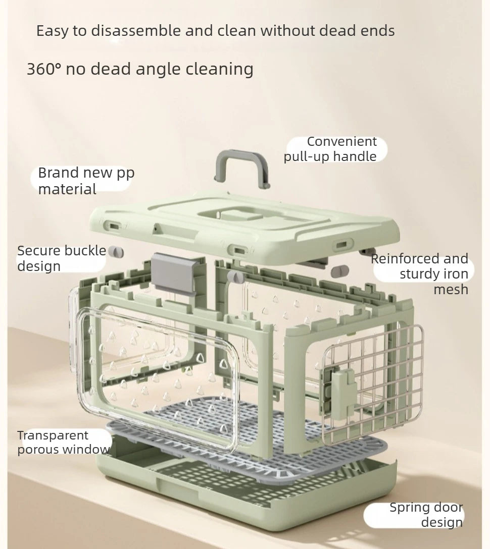 Portable Cat Carrier Pet Airline Crat Foldable Cat Kennel Dog Suitcase Outdoor Car Carry Box Dog Crate for Small Dog Pet Carrier