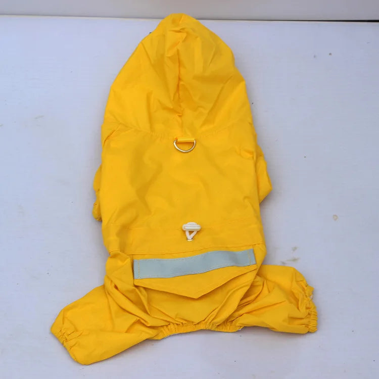 Dog Raincoat Waterproof Puppy Clothes Breathable Pet Raincoat Hooded Rain Jacket with D-ring For Small Dogs Outdoor Pet Supplies