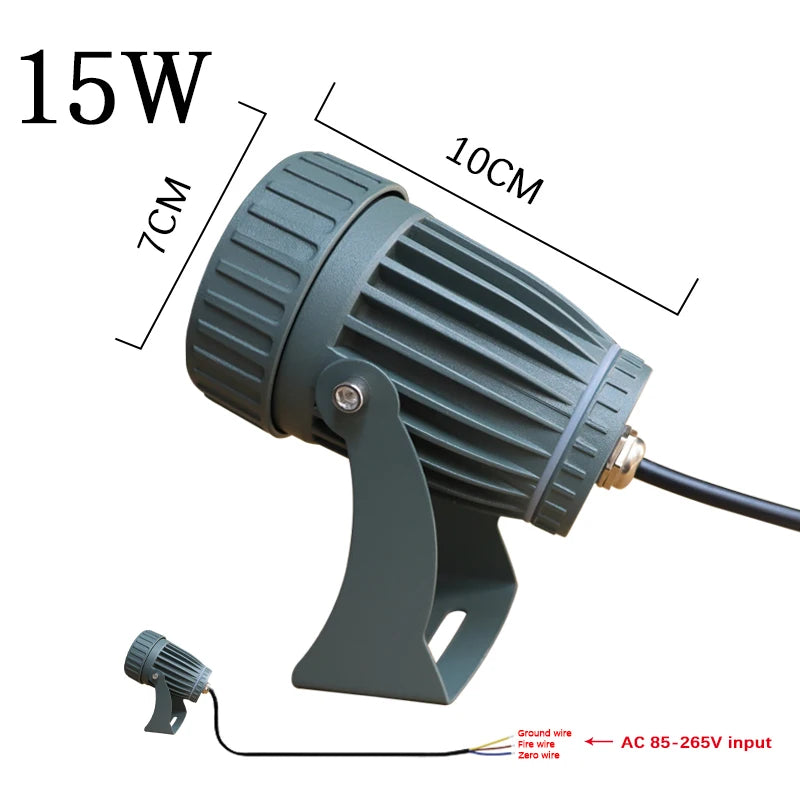 New LED Lawn Lamp COB Light 5W10W20W25W AC110V 220V Outdoor Waterproof Pathway Garden Spot Bulb Decor Landscape Lighting DC12V