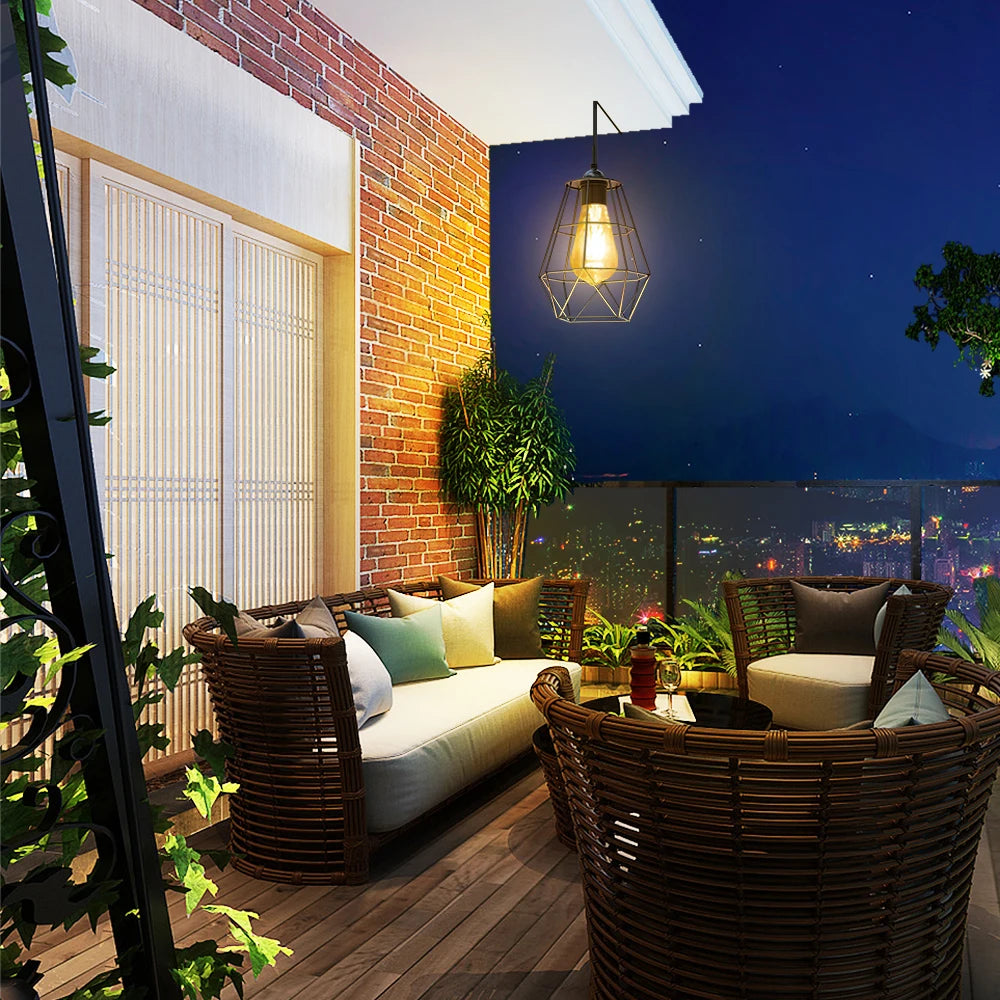 Intelamp 4000mah Solar Pendant Lights Solar Shed Hanging Lights Indoor & Outdoor Waterproof For Garden Terrace Balcony Pavilion