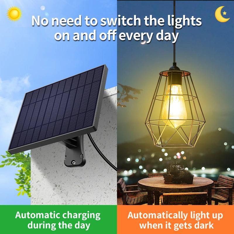 Intelamp 4000mah Solar Pendant Lights Solar Shed Hanging Lights Indoor & Outdoor Waterproof For Garden Terrace Balcony Pavilion