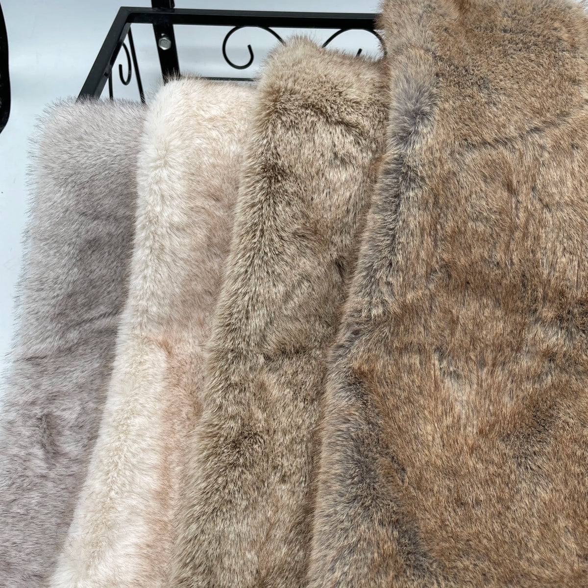 1.2cm Long Imitation Rabbit Fur Fur Plush Fabric for Sofa Carpet Doll Clothing Soft Decoration Cloth Diy Sewing Material
