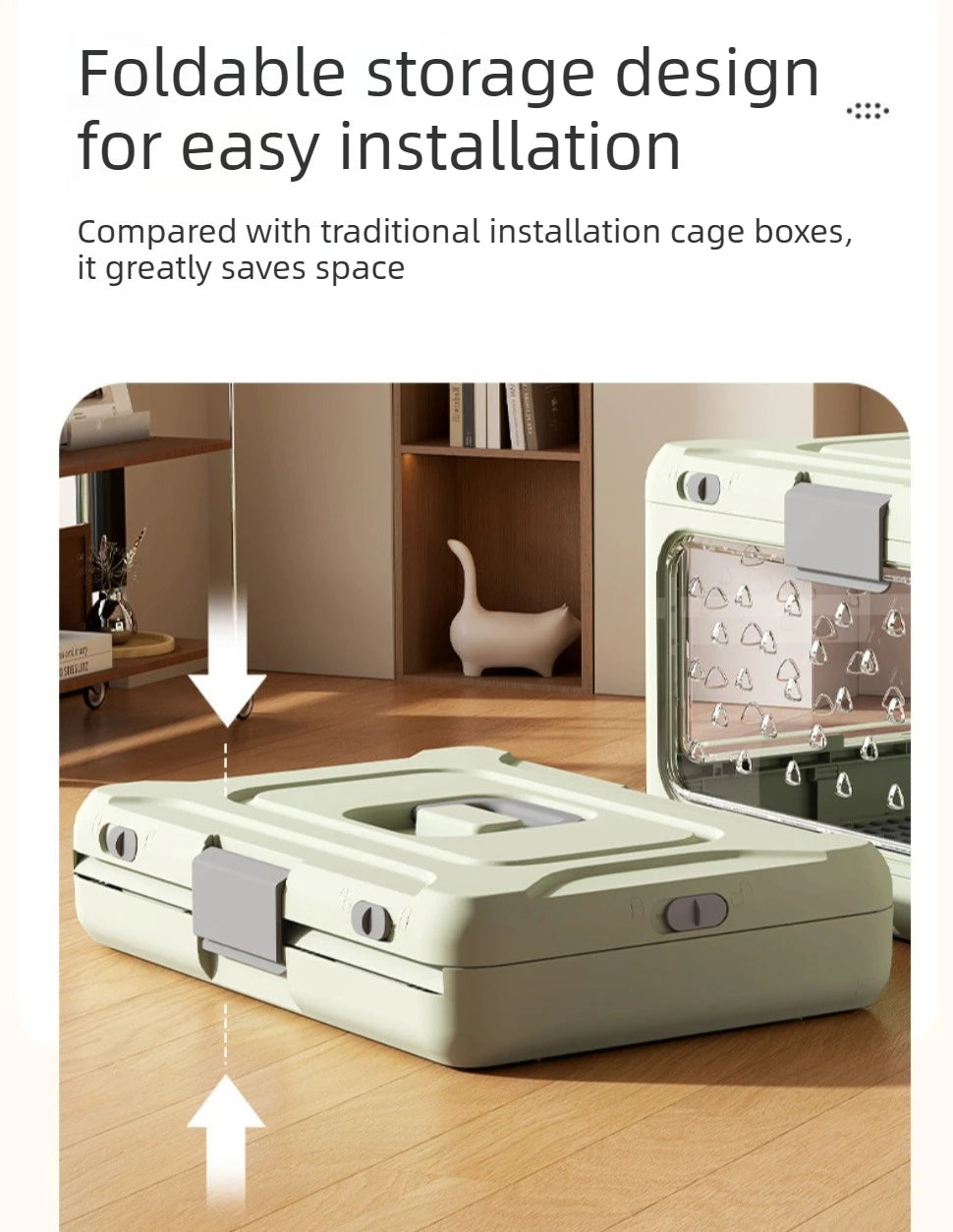 Portable Cat Carrier Pet Airline Crat Foldable Cat Kennel Dog Suitcase Outdoor Car Carry Box Dog Crate for Small Dog Pet Carrier