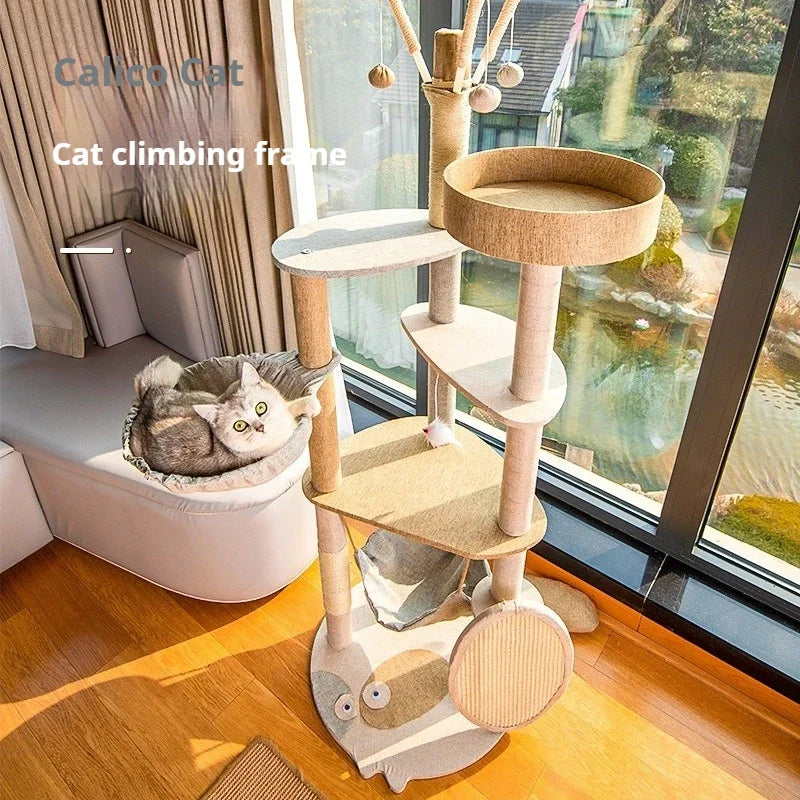 Cat climbing frame, cat tree, cat jumping platform, sisal material, cat tower, pet toy, pet climbing frame, cat scratching board