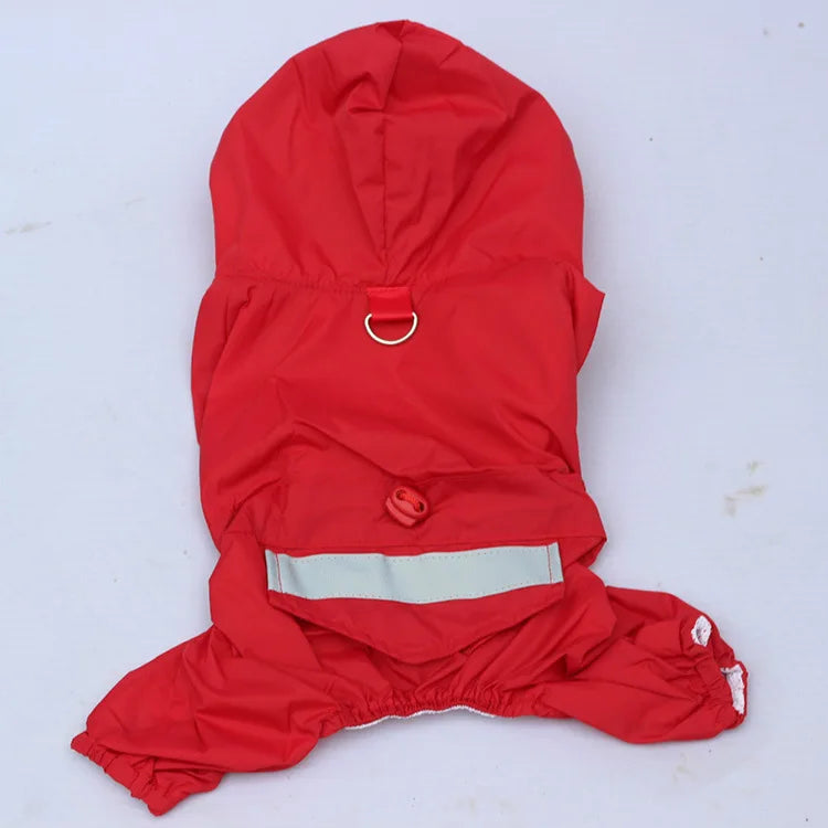 Dog Raincoat Waterproof Puppy Clothes Breathable Pet Raincoat Hooded Rain Jacket with D-ring For Small Dogs Outdoor Pet Supplies