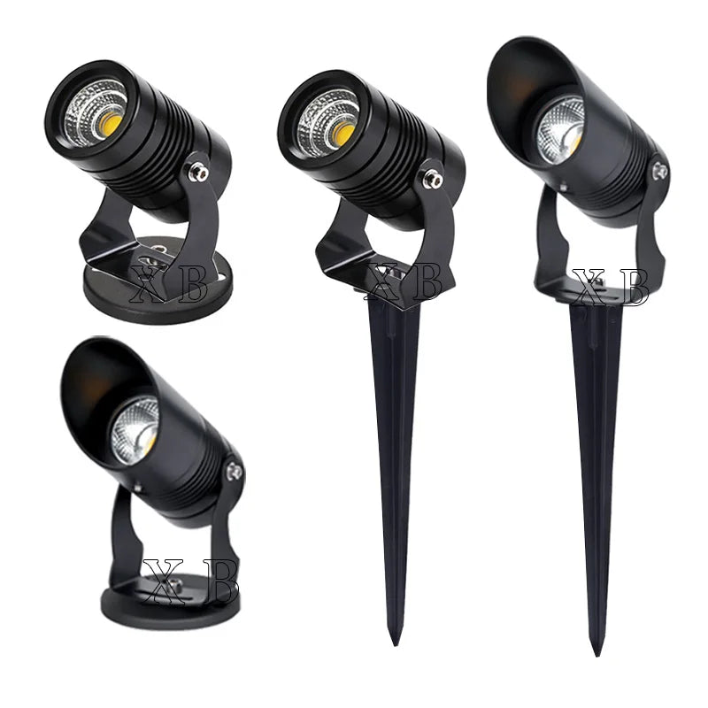 4PCS 1W 3W 5W 7W 10W LED Garden Lawn Lamp Outdoor LED Spike Light Waterproof Lighting Garden Path Spotlights AC 85-265V  DC12V