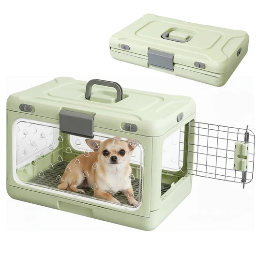 Portable Cat Carrier Pet Airline Crat Foldable Cat Kennel Dog Suitcase Outdoor Car Carry Box Dog Crate for Small Dog Pet Carrier