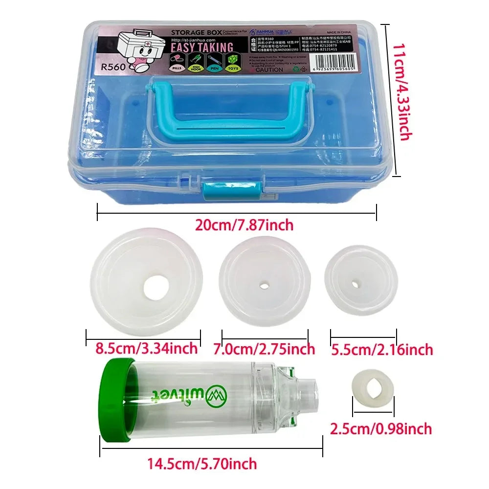 New Pet Feline Cat Dog Aerosol Storage Spacer Assist Inhalation Pump Nebulizer Manual Plastic Silicon Mask Animal