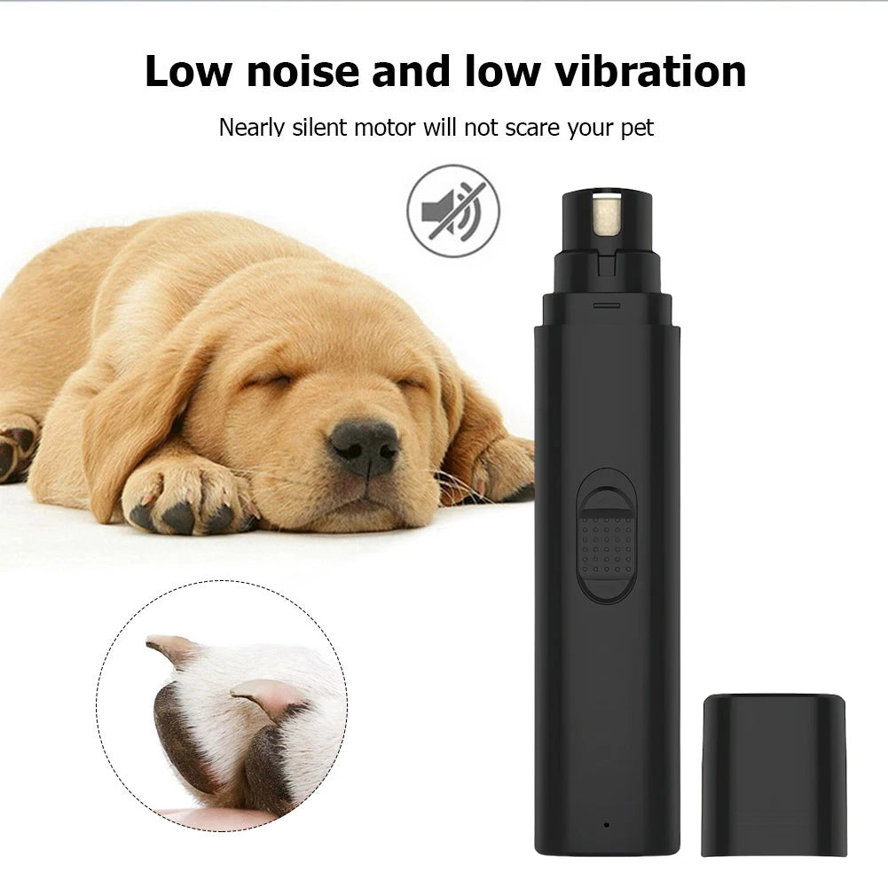 Electric Pet Nail Grinder Painless Paws Grooming and Smoothing Cat Nail Grinder 2-Speed for Small Medium Large Dogs Cats