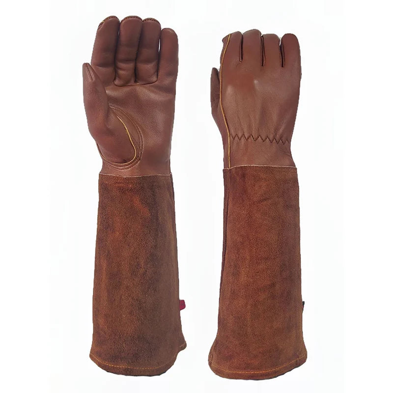 S-XL Gardening Gloves Rose Pruning Thorn Cut Proof Bushes Long Sleeve Leather Floral Gauntlet Welding Protection Gloves