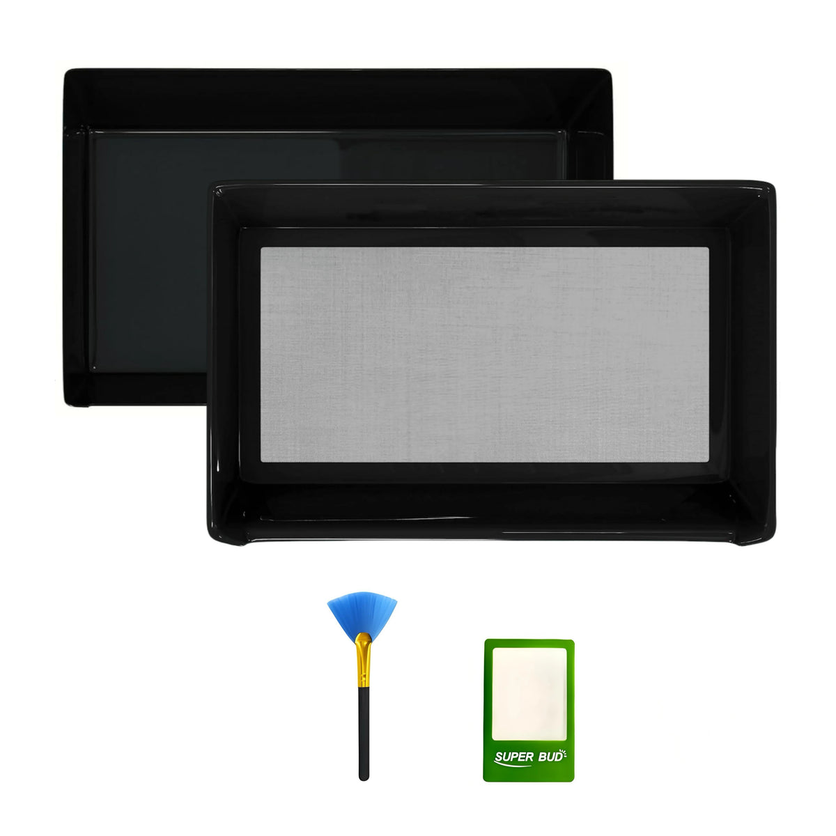 Trim Tray Kit with Trimming Tray 12" x 20", 150 Micron Pollen Screen, Bottom Harvest Bin, Scissors, Herb Plant Flower Dry Sifter