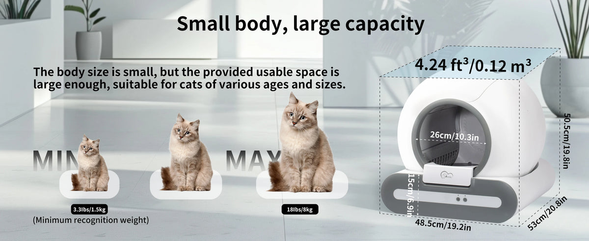 DOEL 2026 New Smart Self-Cleaning Cat Litter Box, 65L Large Space Automatic Cat Toilet, App Control, Only Support 2.4G WiFi, Compatible with Tofu and Mixed Cat Litter, Filter A Included Only, Suitable for Pet Lovers