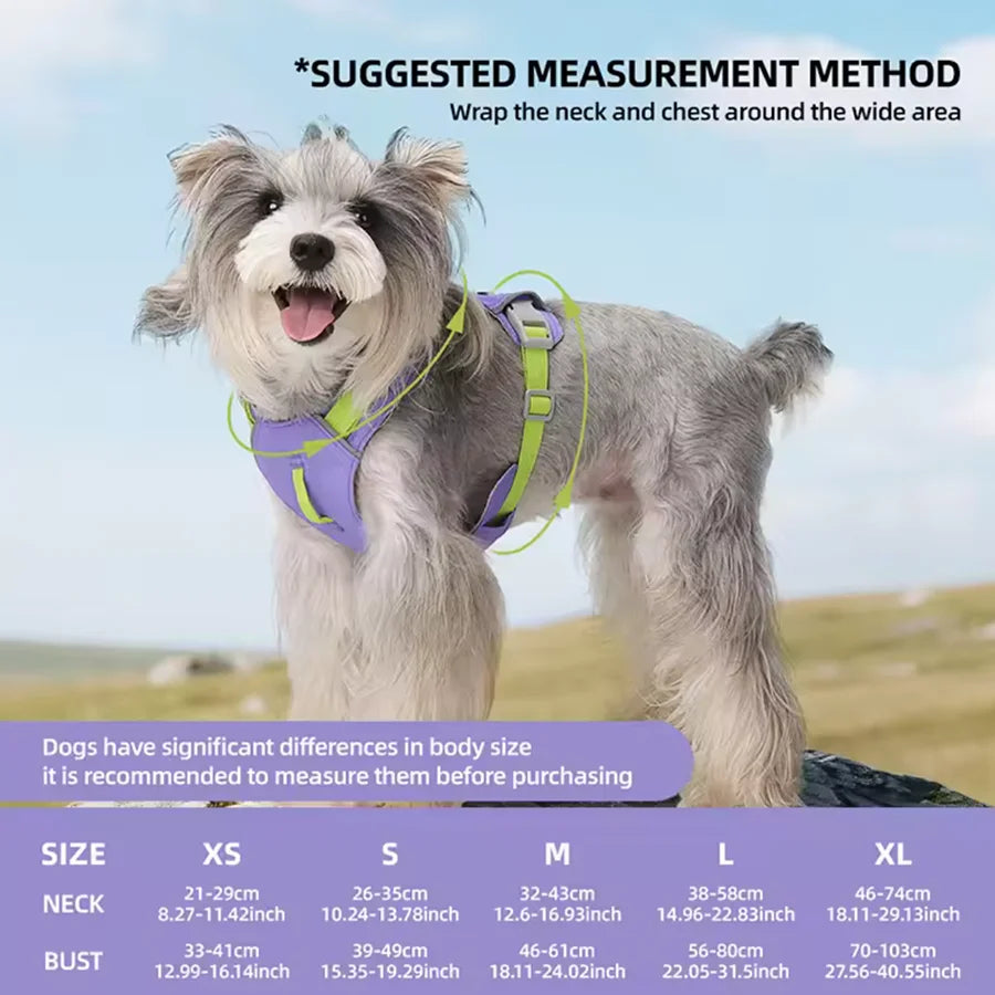 Pet Dog Harness Light Weight Reflective Dog Cat Chest Strap Belt  No Pull Soft Harness Vest Adjustable Outdoor Pets Harness