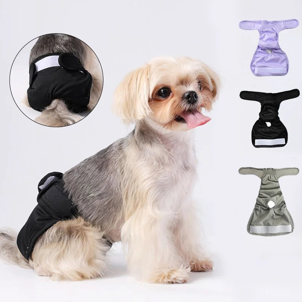 Washable Female Dogs Shorts Adjustable & No Leak Comfortable Dog Period Panties Doggies Puppy Underwear for Small and Large Dogs