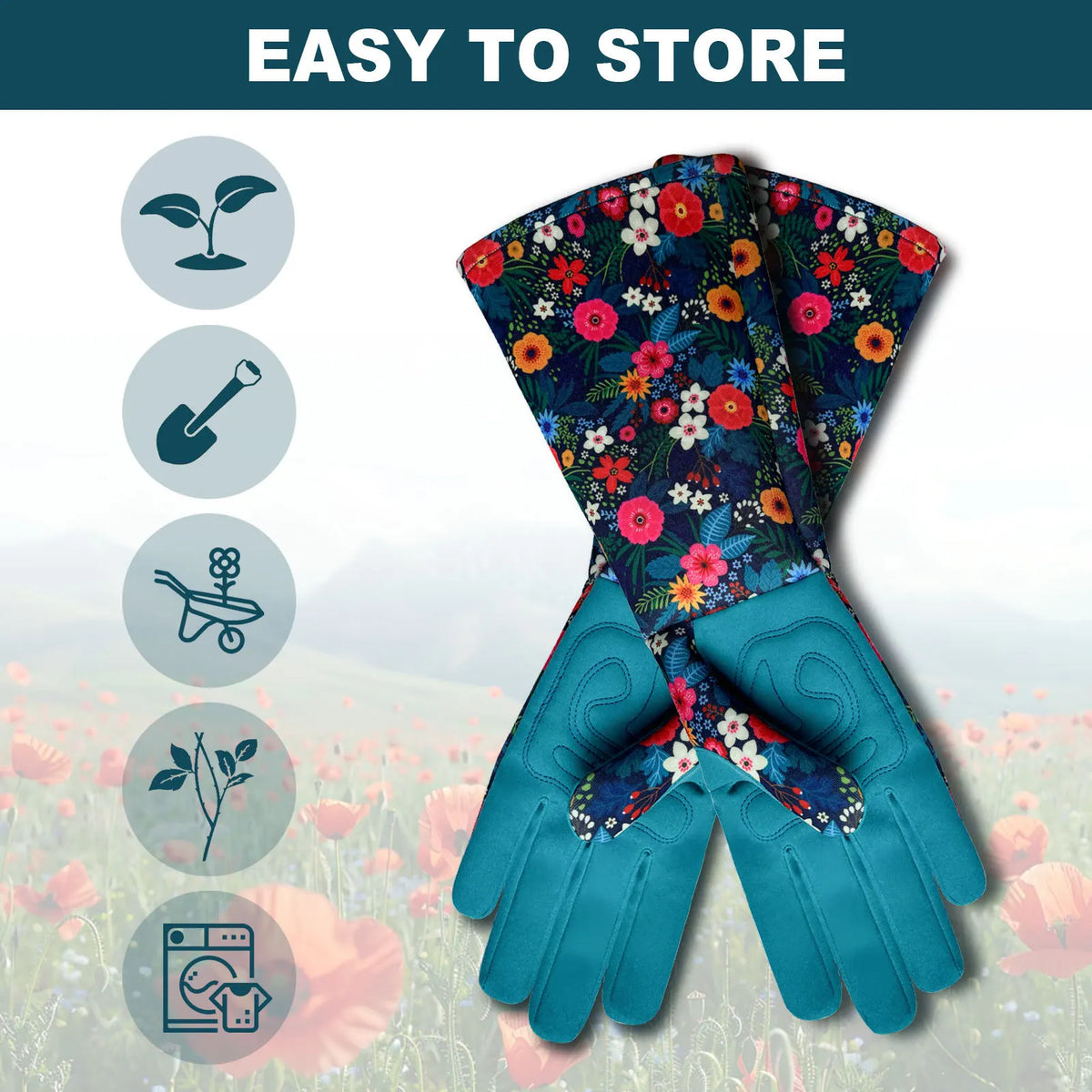 New Garden Gardening Gloves for Women's Courtyard Care Gloves Durable, Cut Resistant, and Puncture Resistant Long Arm Protection