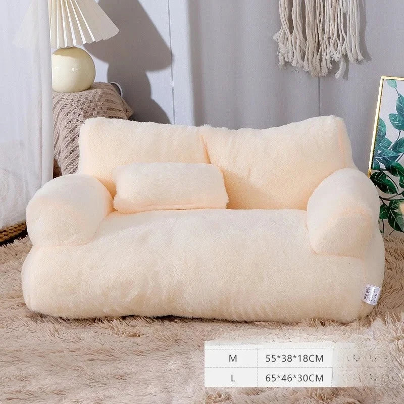 Luxury Cat Bed Super Soft Warm Pet Sofa Detachable Washable Non-slip for Small Medium Dogs Comfortable Sleep Pets Beds Supplies