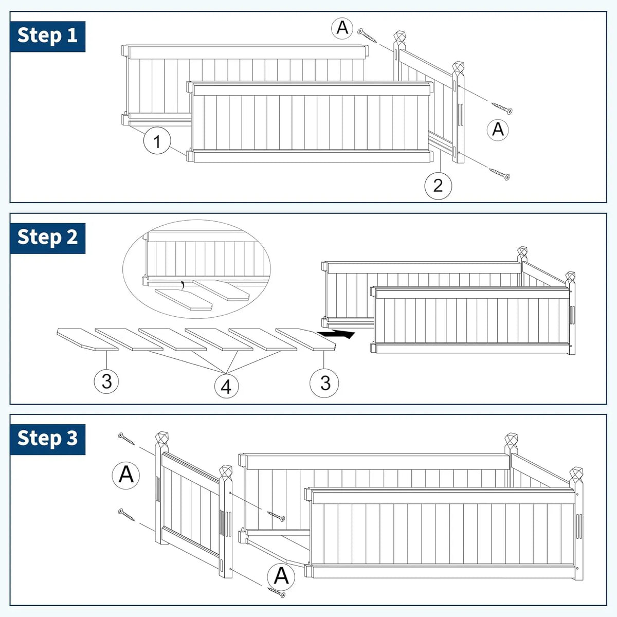 110x40x35cm Reljofum Rectangular Wooden Raised Garden Bed Planter Box | Practical Elevated Planting Bed For Outdoor Use, Supports Growing Multiple Kinds Of Garden Plants