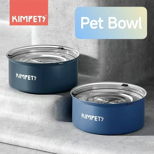 Stainless Steel Dog  Anti-tip Large Capacity Pet  Dog Rice BowL Dog Water Cat  Easy To Clean Slow Food